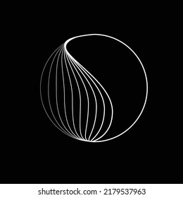 Lines in Circle Form . Spiral Vector Illustration .Technology round. Wave Logo . Design element . Abstract Geometric shape .