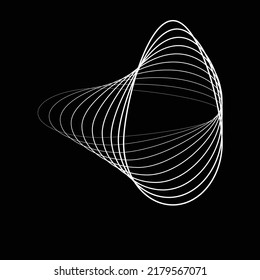 Lines in Circle Form . Spiral Vector Illustration .Technology round. Wave Logo . Design element . Abstract Geometric shape .