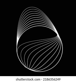 Lines in Circle Form . Spiral Vector Illustration .Technology round. Wave Logo . Design element . glitched lines .Abstract Geometric round shape 