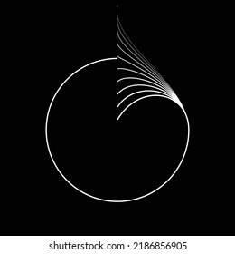 Lines in Circle Form . Spiral Vector Illustration .Technology round. Linear Logo . Design element . Abstract Geometric shape .