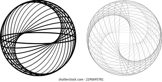 Lines in Circle Form . Spiral Vector Illustration .Technology round. Wave Logo . Design element . glitched lines .Abstract Geometric round shape 