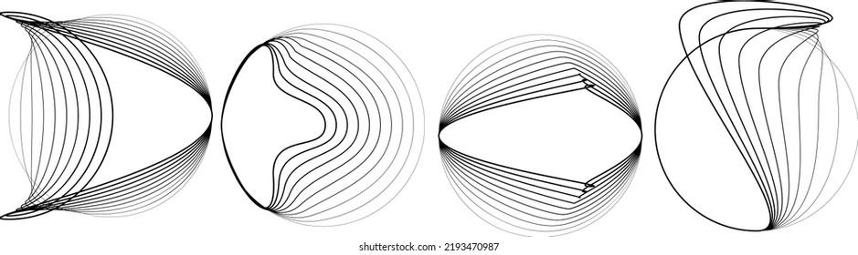 Lines Circle Form Spiral Vector Illustration Stock Vector (Royalty Free ...