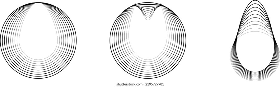 Lines in Circle Form . Spiral Vector Illustration .Technology round. Wave Logo . Design element . Abstract Geometric shape .