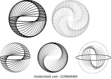 Lines in Circle Form . Spiral Vector Illustration .Technology round. Wave Logo . Design element . Abstract Geometric shape .