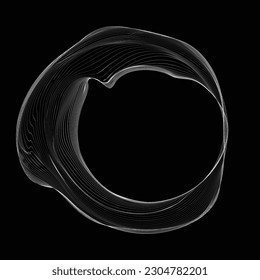 Lines in Circle Form . Spiral Vector Illustration .Technology round. Wave Logo . Design element . Abstract Geometric shape .