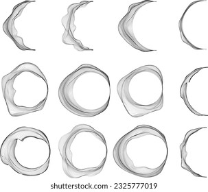 Lines in Circle Form . Spiral Vector Illustration .Technology round. Wave Logo . Design element . Abstract Geometric shape .