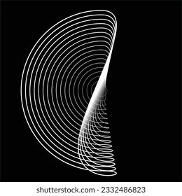 Lines in Circle Form . Spiral Vector Illustration .Technology round. Wave Logo . Design element . Abstract Geometric shape .