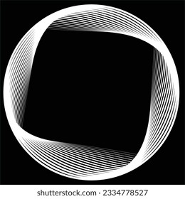 Lines in Circle Form . Spiral Vector Illustration .Technology round. Wave Logo . Design element . Abstract Geometric shape .