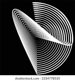 Lines in Circle Form . Spiral Vector Illustration .Technology round. Wave Logo . Design element . Abstract Geometric shape .