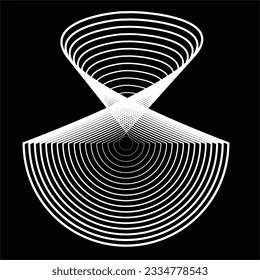 Lines in Circle Form . Spiral Vector Illustration .Technology round. Wave Logo . Design element . Abstract Geometric shape .
