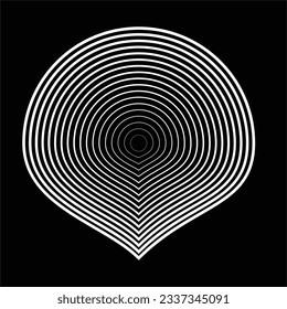Lines in Circle Form . Spiral Vector Illustration .Technology round. Wave Logo . Design element . Abstract Geometric shape .