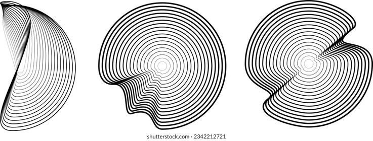 Linien in Circle Form . Spiral Vector Illustration .Technology Runde. Wave Logo . Design-Element. Abstrakte Geometrische Form.