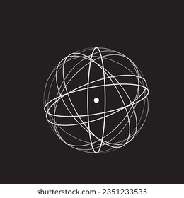 Lines in Circle Form . Spiral Vector Illustration .Technology round. Wave Logo . Design element . Abstract Geometric shape .