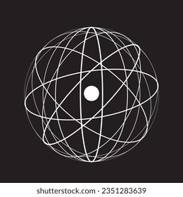 Lines in Circle Form . Spiral Vector Illustration .Technology round. Wave Logo . Design element . Abstract Geometric shape .