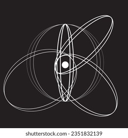 Líneas en forma circular . Ilustración de vectores espirales. Ronda de tecnología. Logotipo de onda . Elemento de diseño. Resumen Forma geométrica .