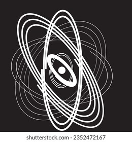 Lines in Circle Form . Spiral Vector Illustration .Technology round. Wave Logo . Design element . Abstract Geometric shape .