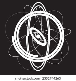 Lines in Circle Form . Spiral Vector Illustration .Technology round. Wave Logo . Design element . Abstract Geometric shape .