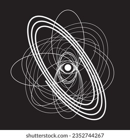 Lines in Circle Form . Spiral Vector Illustration .Technology round. Wave Logo . Design element . Abstract Geometric shape .