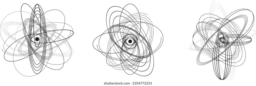 Lines in Circle Form . Spiral Vector Illustration .Technology round. Wave Logo . Design element . Abstract Geometric shape .