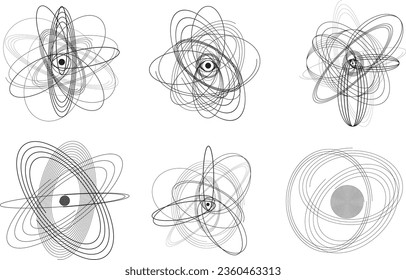Lines in Circle Form . Spiral Vector Illustration .Technology round. Wave Logo . Design element . Abstract Geometric shape .