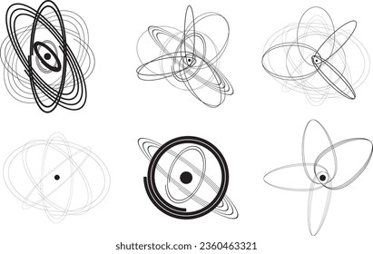 Lines in Circle Form . Spiral Vector Illustration .Technology round. Wave Logo . Design element . Abstract Geometric shape .