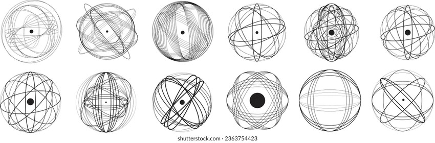 Lines in Circle Form . Spiral Vector Illustration .Technology round. Wave Logo . Design element . Abstract Geometric shape .