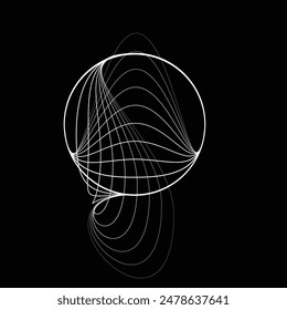 Lines in Circle Form . Spiral Vector Illustration .Technology round. Wave Logo . Design element . Abstract Geometric shape .