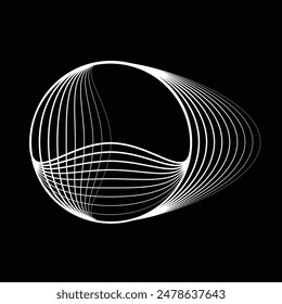 Lines in Circle Form . Spiral Vector Illustration .Technology round. Wave Logo . Design element . Abstract Geometric shape .