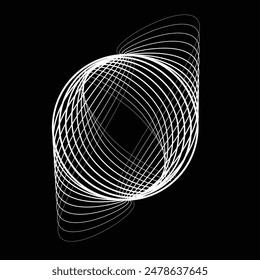 Lines in Circle Form . Spiral Vector Illustration .Technology round. Wave Logo . Design element . Abstract Geometric shape .