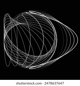 Lines in Circle Form . Spiral Vector Illustration .Technology round. Wave Logo . Design element . Abstract Geometric shape .