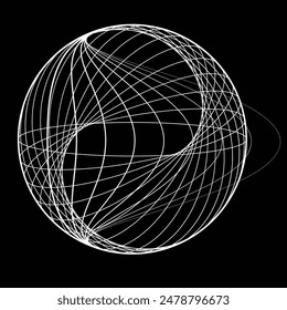 Lines in Circle Form . Spiral Vector Illustration .Technology round. Wave Logo . Design element . Abstract Geometric shape .