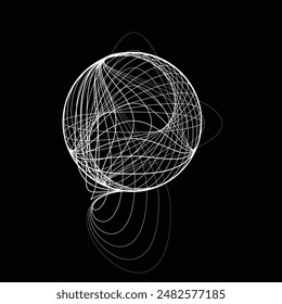 Líneas en forma de círculo . Ilustración vectorial en espiral. Ronda de Tecnología. Logotipo de Wave . Elemento de diseño . Abstractas Forma geométrica .