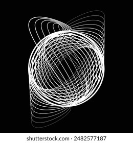 Lines in Circle Form . Spiral Vector Illustration .Technology round. Wave Logo . Design element . Abstract Geometric shape .