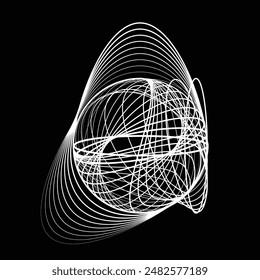 Lines in Circle Form . Spiral Vector Illustration .Technology round. Wave Logo . Design element . Abstract Geometric shape .
