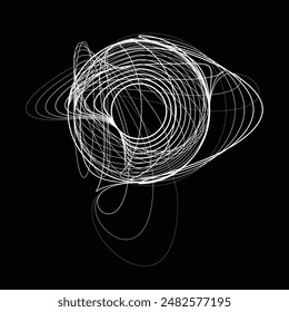Lines in Circle Form . Spiral Vector Illustration .Technology round. Wave Logo . Design element . Abstract Geometric shape .