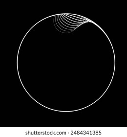 Lines in Circle Form . Spiral Vector Illustration .Technology round. Wave Logo . Design element . Abstract Geometric shape .