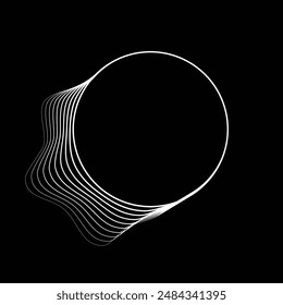 Líneas en forma de círculo . Ilustración vectorial en espiral. Ronda de Tecnología. Logotipo de Wave . Elemento de diseño . Abstractas Forma geométrica .