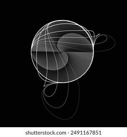 Linien in Kreisform . Spirale Vektorillustration .Technologie rund. WAVE-Logo Gestaltungselement . Abstrakte geometrische Form.