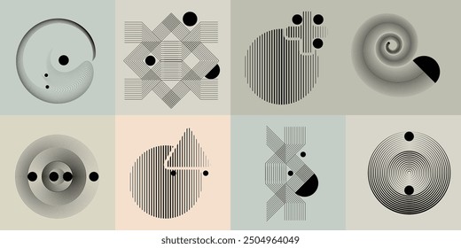 Lines in Circle Form . Spiral Vector Illustration .Technology round. Wave Logo . Design element . glitched lines .Abstract Geometric round shape 
