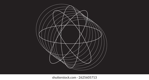 Lines in Circle Form . Spiral Vector Illustration .Technology round. Wave Logo . Design element . Abstract Geometric shape .
