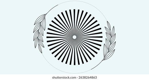 Lines in Circle Form . Spiral Vector Illustration .Technology round. Wave Logo . Design element . Abstract Geometric shape .
