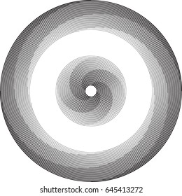  Lines in Circle Form . Spiral Vector Illustration .Technology round Logo . Design element . Abstract Geometric shape .
