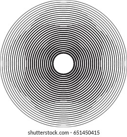  Lines in Circle Form . Spiral Vector Illustration .Technology round Logo . Design element . Abstract Geometric shape .
