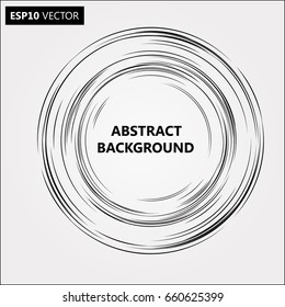Lines in Circle Form. Spiral Vector Illustration. Technology round Logo . Design element
