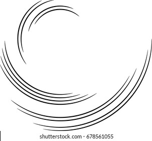  Lines in Circle Form . Spiral Vector Illustration .Technology round Logo . Design element . Abstract Geometric shape . - Shutterstock ID 678561055