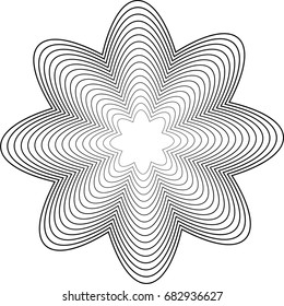 Lines in Circle Form . Spiral Vector Illustration .Technology round Logo . Design element . Abstract Geometric shape .