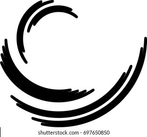  Lines in Circle Form . Spiral Vector Illustration .Technology round Logo . Design element . Abstract Geometric shape .