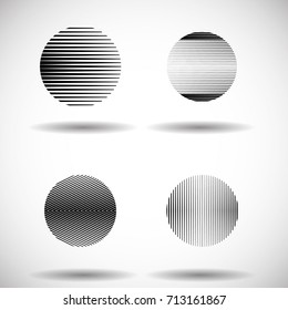Lines in Circle Form . Spiral Vector Illustration .Technology round Logo . Design element . Abstract Geometric shape .