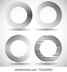 Lines in Circle Form . Spiral Vector Illustration .Technology round Logo . Design element . Abstract Geometric shape .
