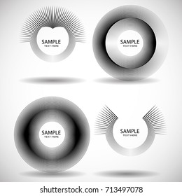 Lines in Circle Form . Spiral Vector Illustration .Technology round Logo . Design element . Abstract Geometric shape .
